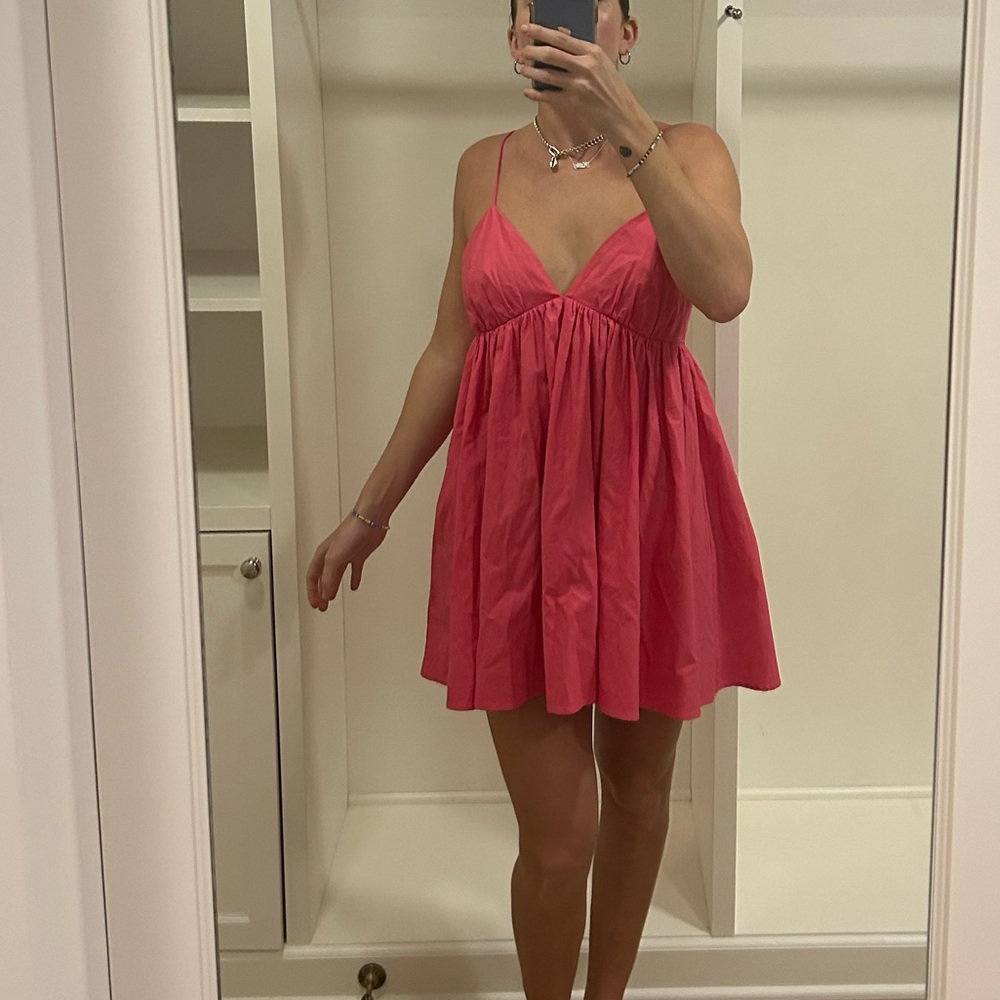 Reformation Amara dress in Flambe
